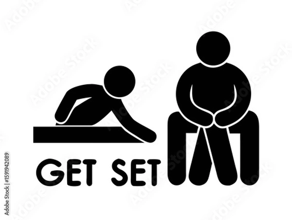 Fototapeta Get set logo vector logo 
