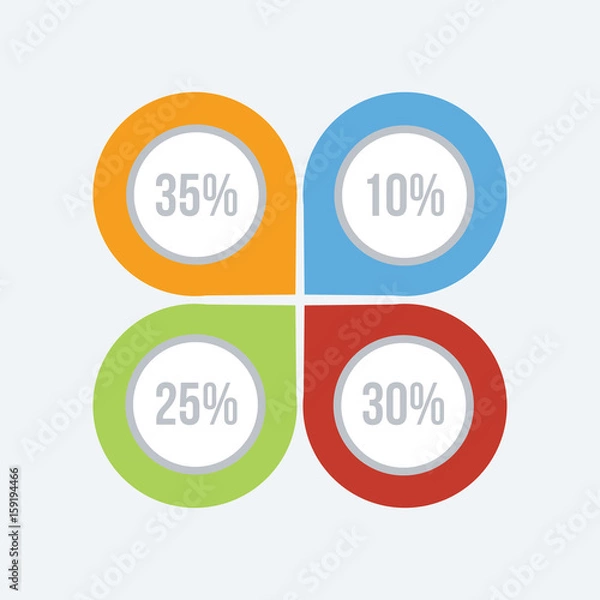 Fototapeta Flat Infographics Elements 01