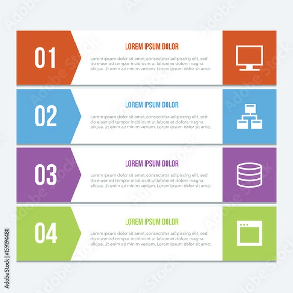 Obraz Flat Infographics Elements 03