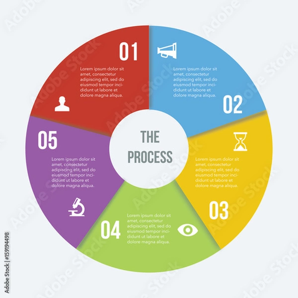 Fototapeta Flat Infographics Elements 04