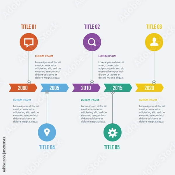 Fototapeta Flat Infographics Elements 05