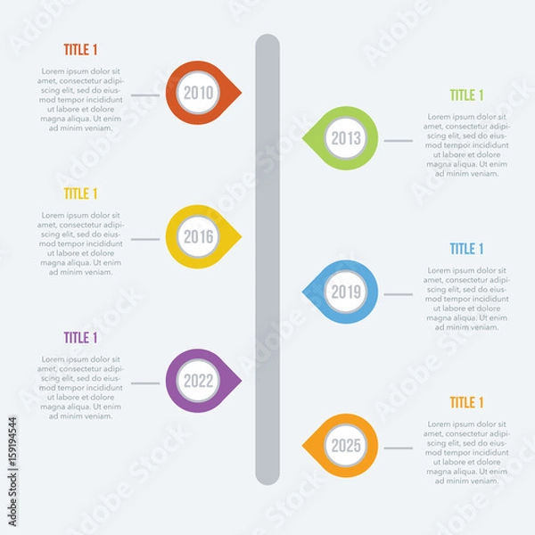 Obraz Flat Infographics Elements 02