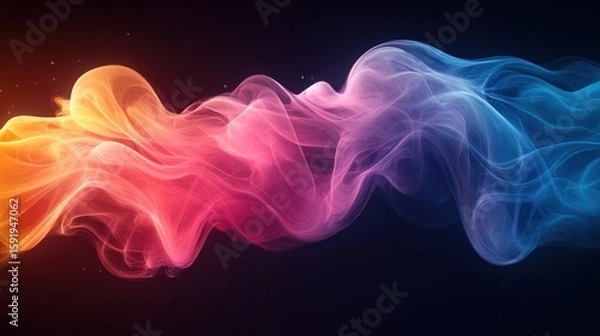 Fototapeta Abstract Wave of Color and Light, a Digital Art Piece