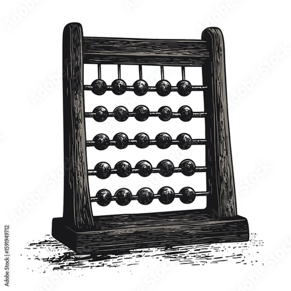 Fototapeta abacus on white