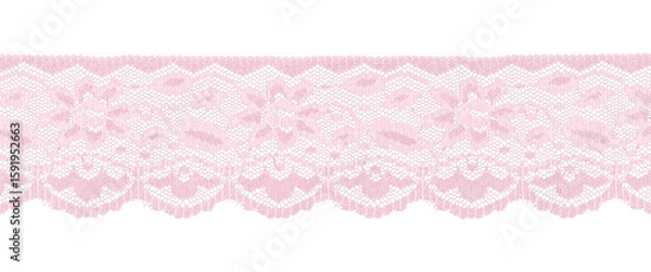 Obraz light pink lace border