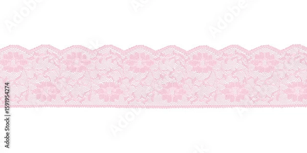 Obraz light pink lace border