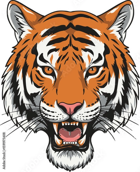 Obraz tiger head vector