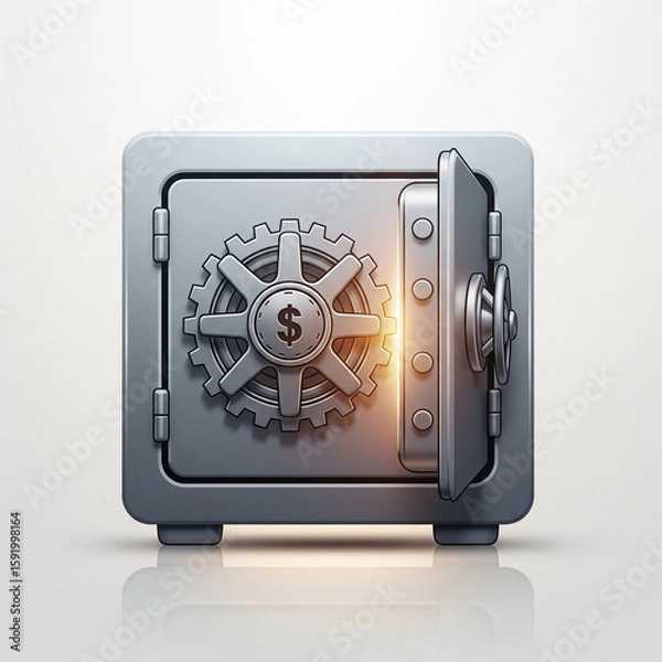 Fototapeta safe with combination lock