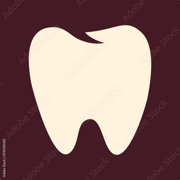Obraz Tooth trendy useful important vector Illustration design glorious colorful background