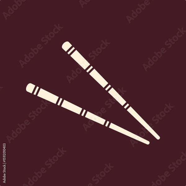 Obraz Chopsticks trendy useful important vector Illustration design glorious colorful background