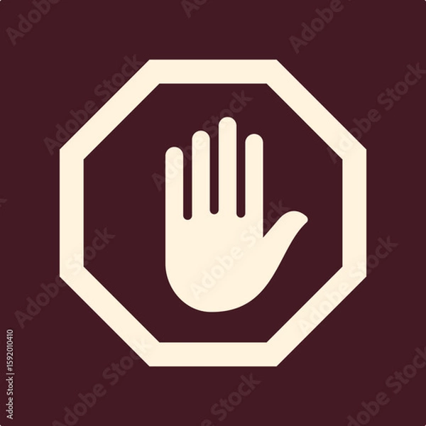 Obraz Traffic Stop trendy useful important vector Illustration design glorious colorful background