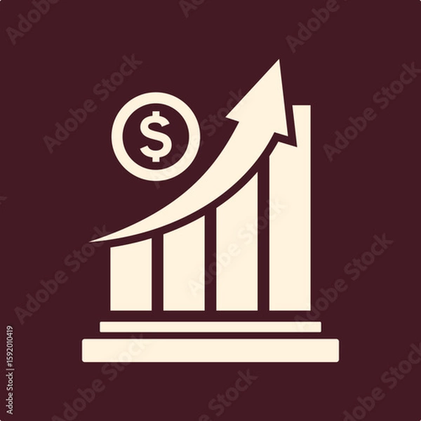 Obraz Money grow trendy useful important vector Illustration design glorious colorful background
