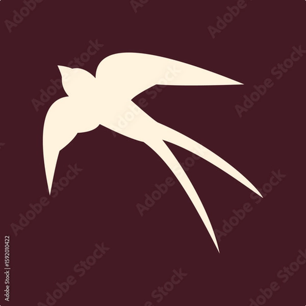 Obraz Bird trendy useful important vector Illustration design glorious colorful background
