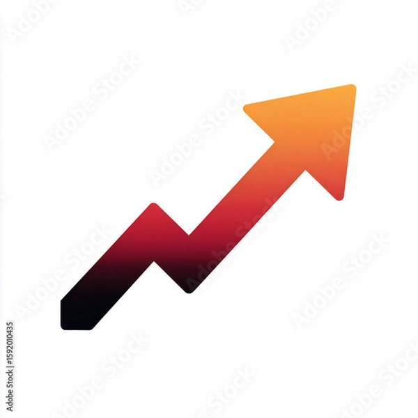 Fototapeta red arrow graph