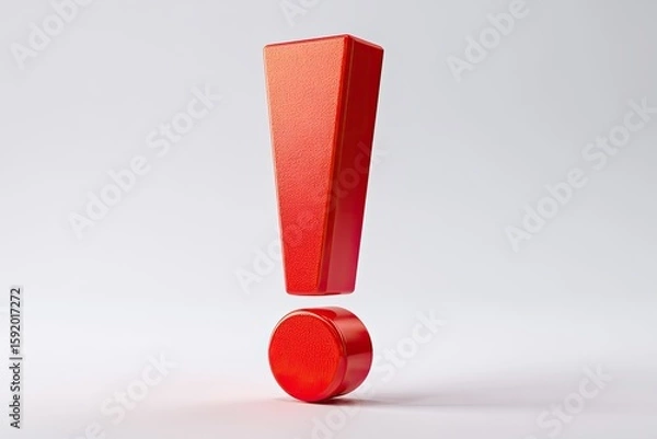Fototapeta Red exclamation point graphic