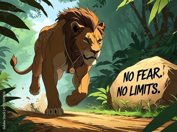 Obraz Lion Jungle Path No Limits.