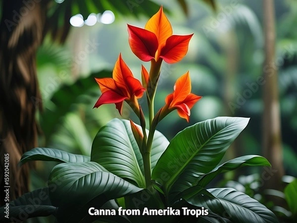 Obraz Tropical Canna Lily Bloom.