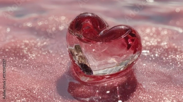 Obraz rose heart in sparkle dust