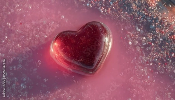 Obraz rose heart in sparkle dust
