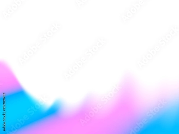 Obraz Abstract blurry gradient wavy backdrop. Fluid liquid element. Soft light blob with aura gradation. Blended vibrant multicolor wave