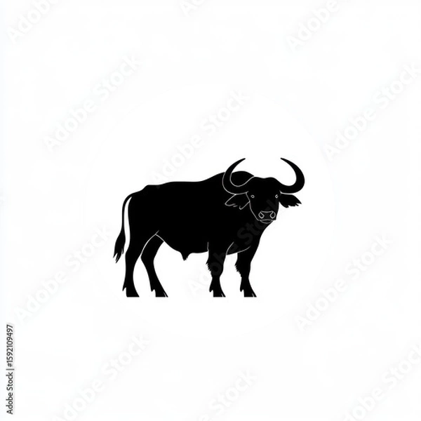 Fototapeta Silhouetted buffalo