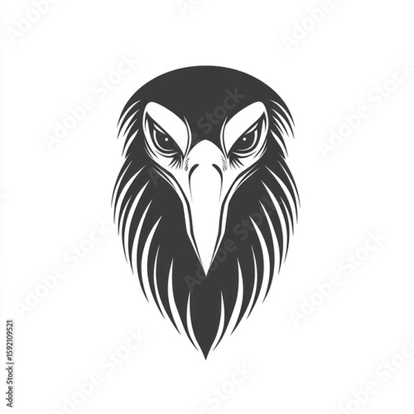Fototapeta Bold eagle head, stylized graphic (1)