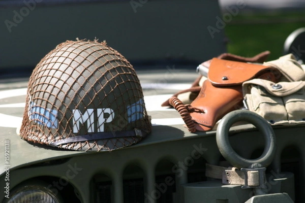 Obraz WW2 American MP's helmet