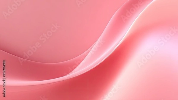 Fototapeta Soft, flowing pink curves (1)