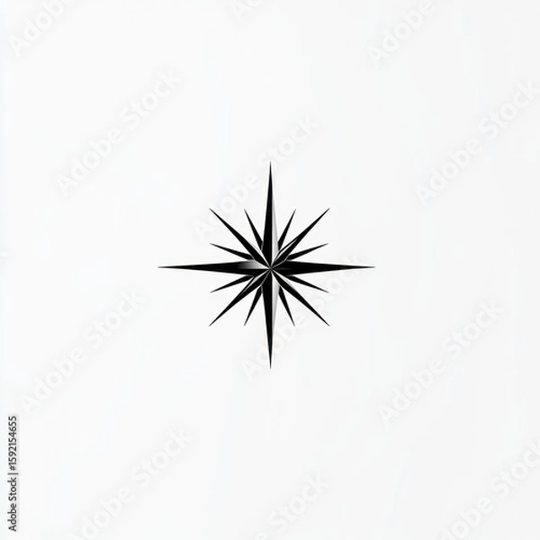 Obraz Simple black starburst graphic (2)