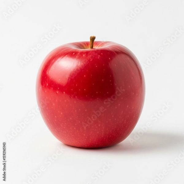 Obraz Red Apple on White Background – High-Resolution Studio Image
