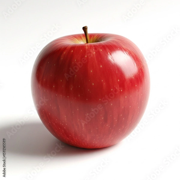 Obraz Red Apple on White Background – High-Resolution Studio Image