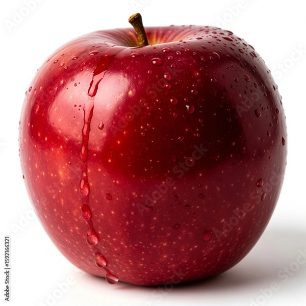 Obraz Red Apple on White Background – High-Resolution Studio Image