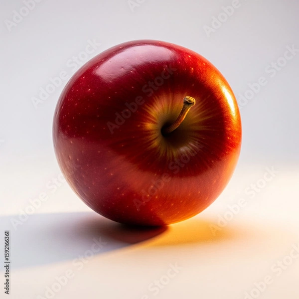 Obraz Red Apple on White Background – High-Resolution Studio Image