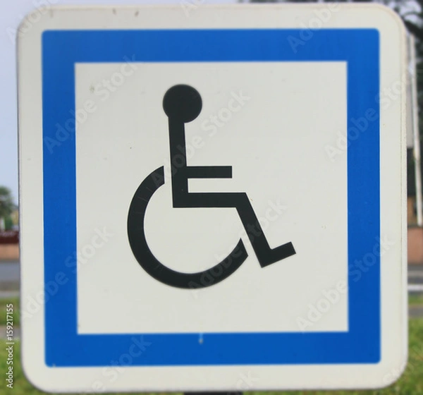 Fototapeta panneau handicap