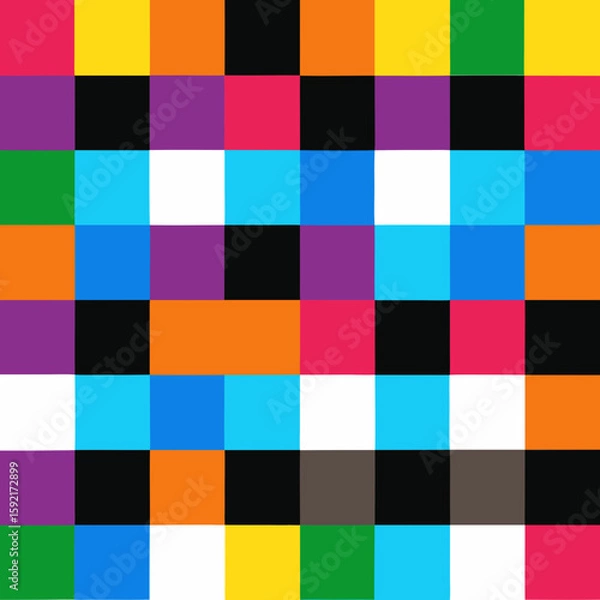 Fototapeta  pattern with colorful squares