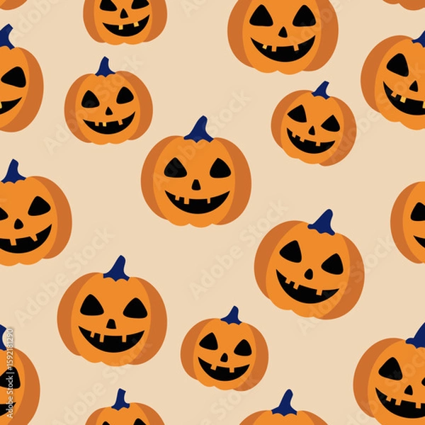 Obraz halloween pumpkins pattern