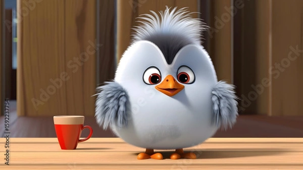 Fototapeta Adorable Penguin 3D Render