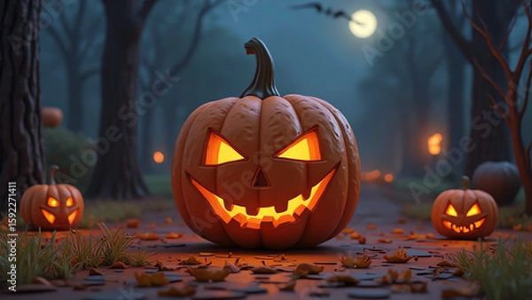 Fototapeta ハロウィンとカボチャ