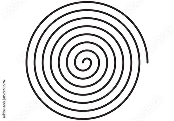 Obraz spiral line in the white 