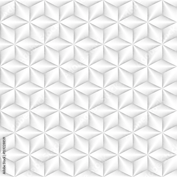 Fototapeta Seamless Monochrome Pattern. Grungy Geometric Shapes Tiling.