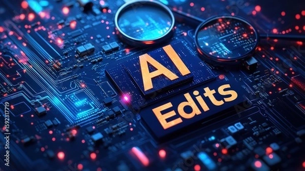 Obraz AI edits circuit board