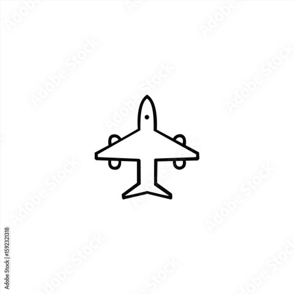 Obraz airplane icon vector illustration