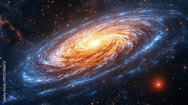 Fototapeta Spiral galaxy in deep space