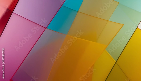 Fototapeta abstract colorful background with triangles
