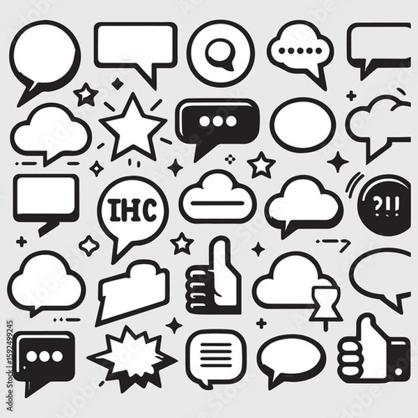 Fototapeta Speech bubble set design template