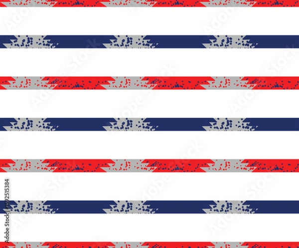 Fototapeta Zigzag stripe seamless pattern vector design for kids were t-shirt, stripe seamless pattern allover, kids were stripe design, yearn dyed stripe.