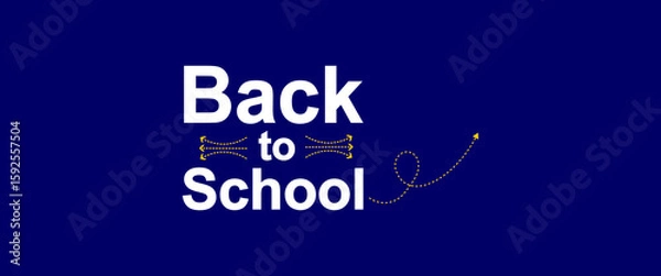 Fototapeta Back to School Typography Banner – Creative Vector Illustration