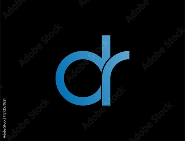 Obraz Stylish dr monogram logo design