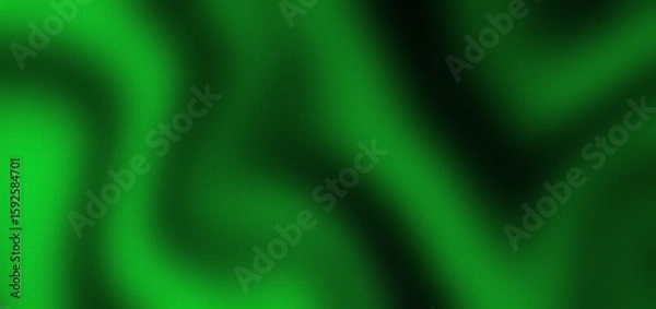 Fototapeta Energetic abstract background featuring a vivid green gradient with soft wave forms and subtle mesh texture. Great for tech designs, web UI, branding, and modern presentations.