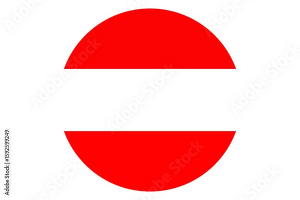 Fototapeta round Austria flag vector	